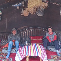 Hermann and Marion with Moroccan whisky - Strong peppermint / black tea with lots of sugar